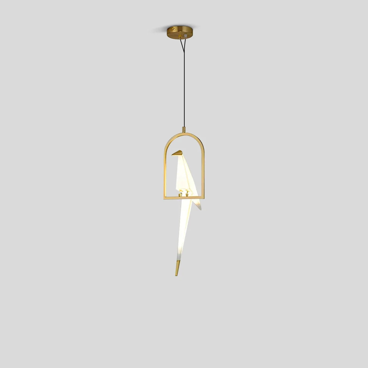 Delicate White Bird Pendant Light Fixture