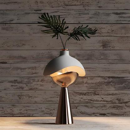 Elegant Circular Glass Desk Lamp