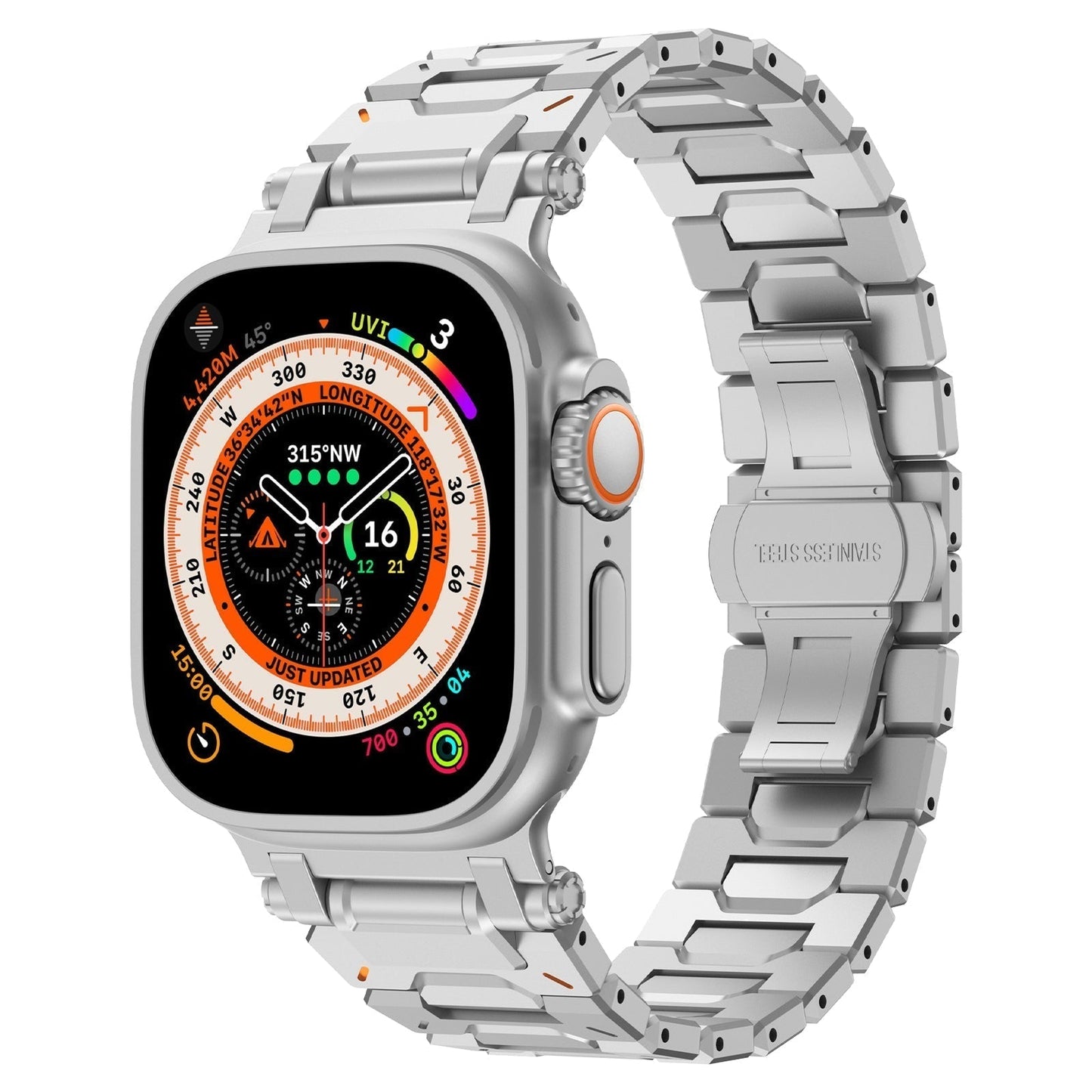 Rugged Metal Strap For Apple Watch