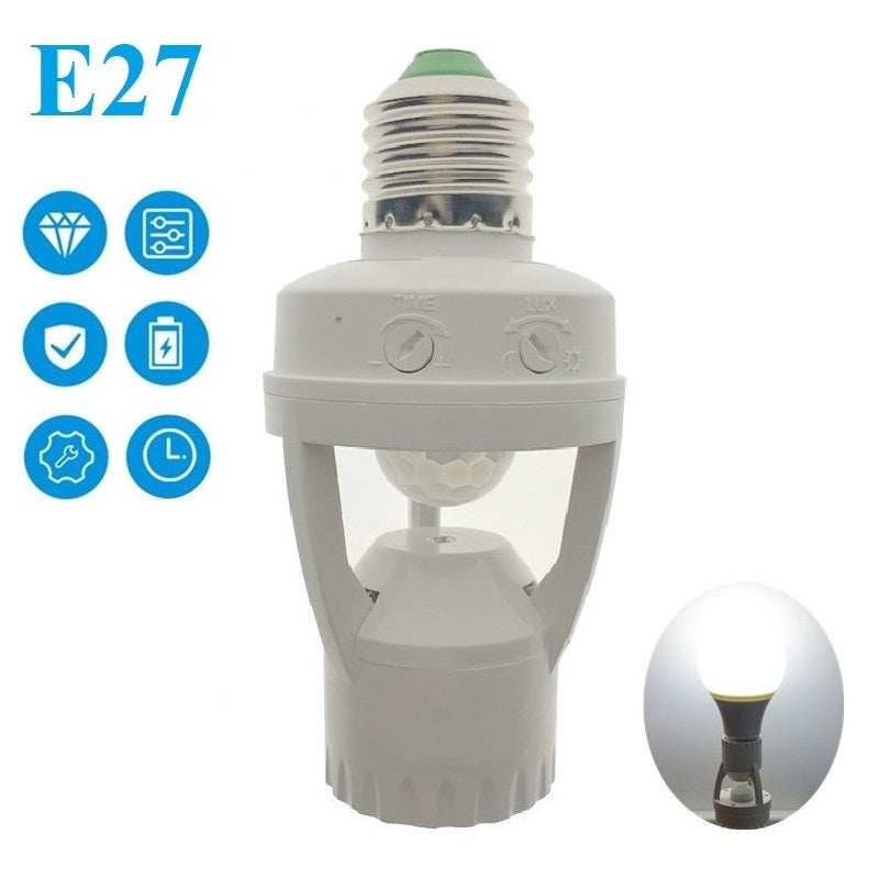 Automatic 360 Degree PIR LED Light Bulb Socket