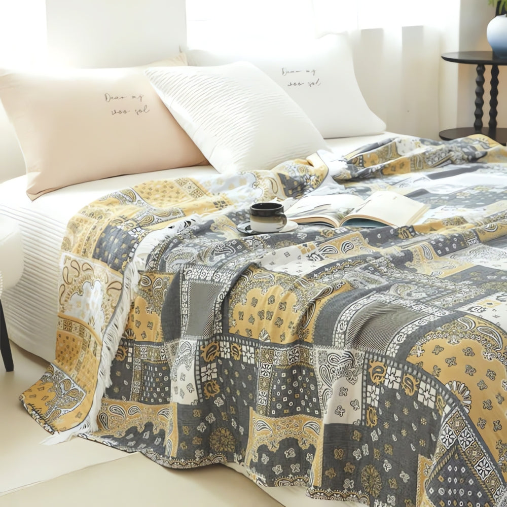Colorful Woven Cotton Throw Blanket - Luxicro