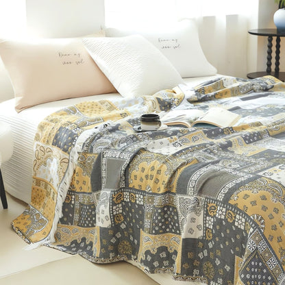 Colorful Woven Cotton Throw Blanket - Luxicro