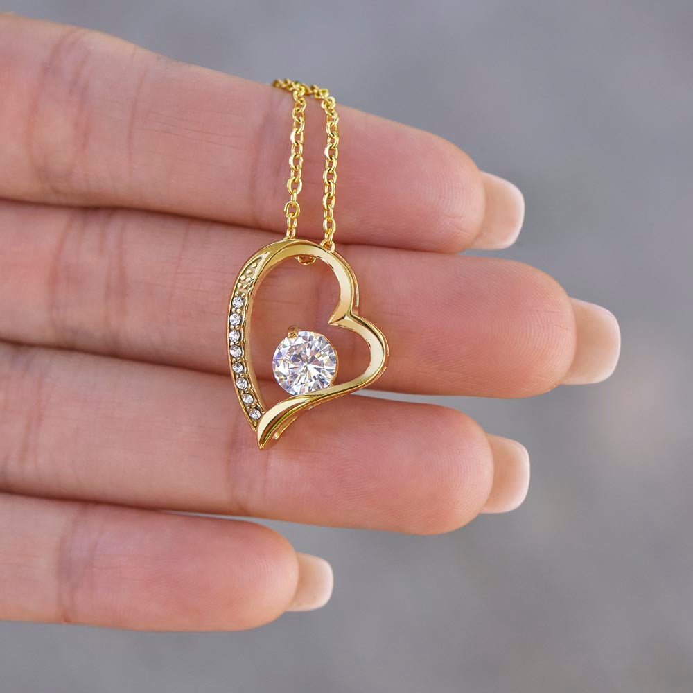 Pretty Heart Diamond Solitaire Pendant Necklace