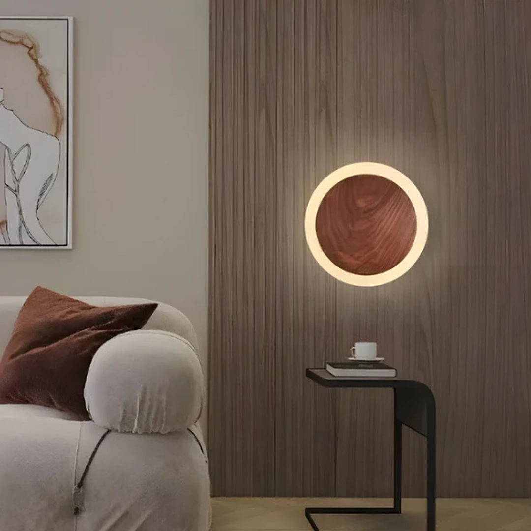 Modern Natural Wood LED Wall Light - Luxicro