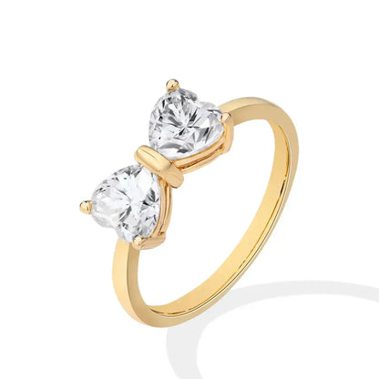 Elegant 925 Silver Bow Wedding Ring
