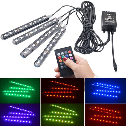 Colorful Car LED Strip Light with Wireless Remote Control - Luxicro