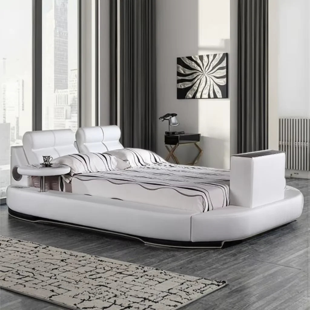 Tall TV Mount with Rechargeable Bluetooth Bed Base - Luxicro