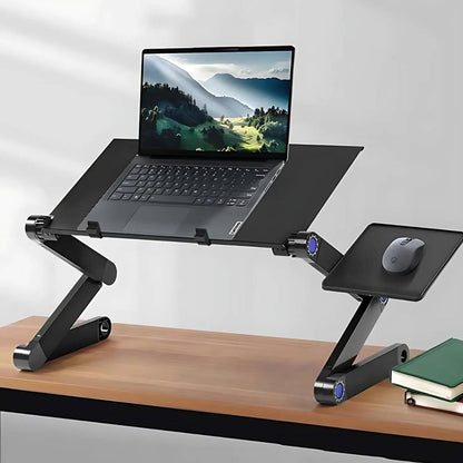 Portable Folding Laptop Desk Stand with Cooling Fan - Luxicro