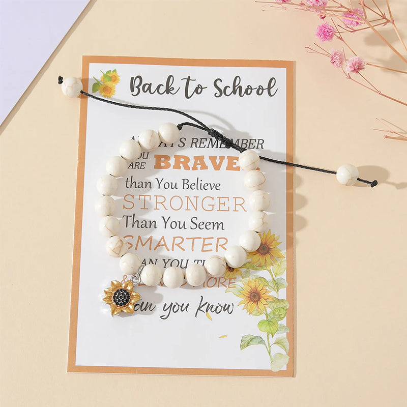 Yellow Flower Back to School Bracelet