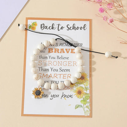 Yellow Flower Back to School Bracelet