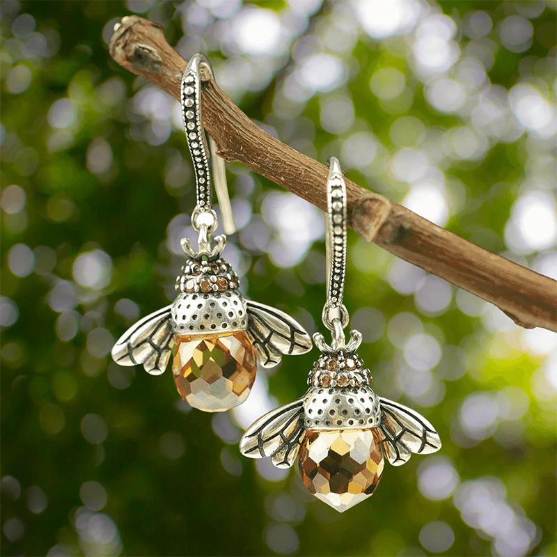 Colorful Bee Drop Earrings