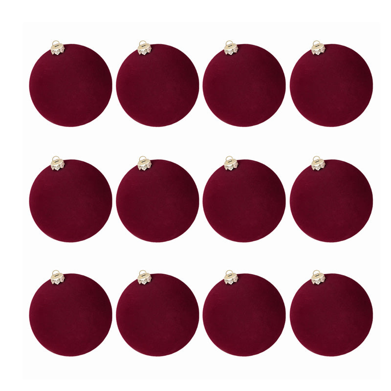 Soft Velvet Christmas Ornaments 12 Piece Set - Luxicro