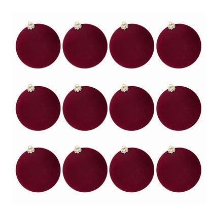 Soft Velvet Christmas Ornaments 12 Piece Set - Luxicro