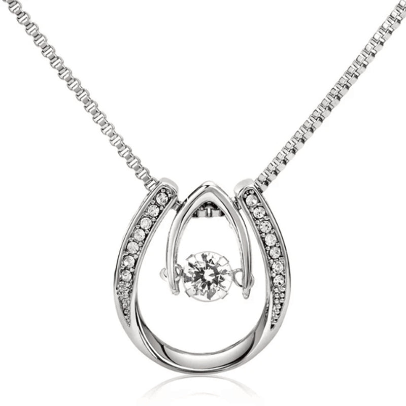 Stylish Horse Shoe Pendant Necklace - Luxicro