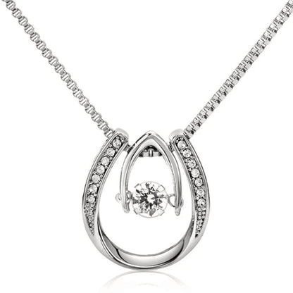 Stylish Horse Shoe Pendant Necklace - Luxicro