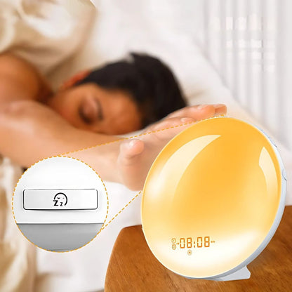Wake-Up Light Alarm Clock for Heavy Sleepers with Simulated Sunrise