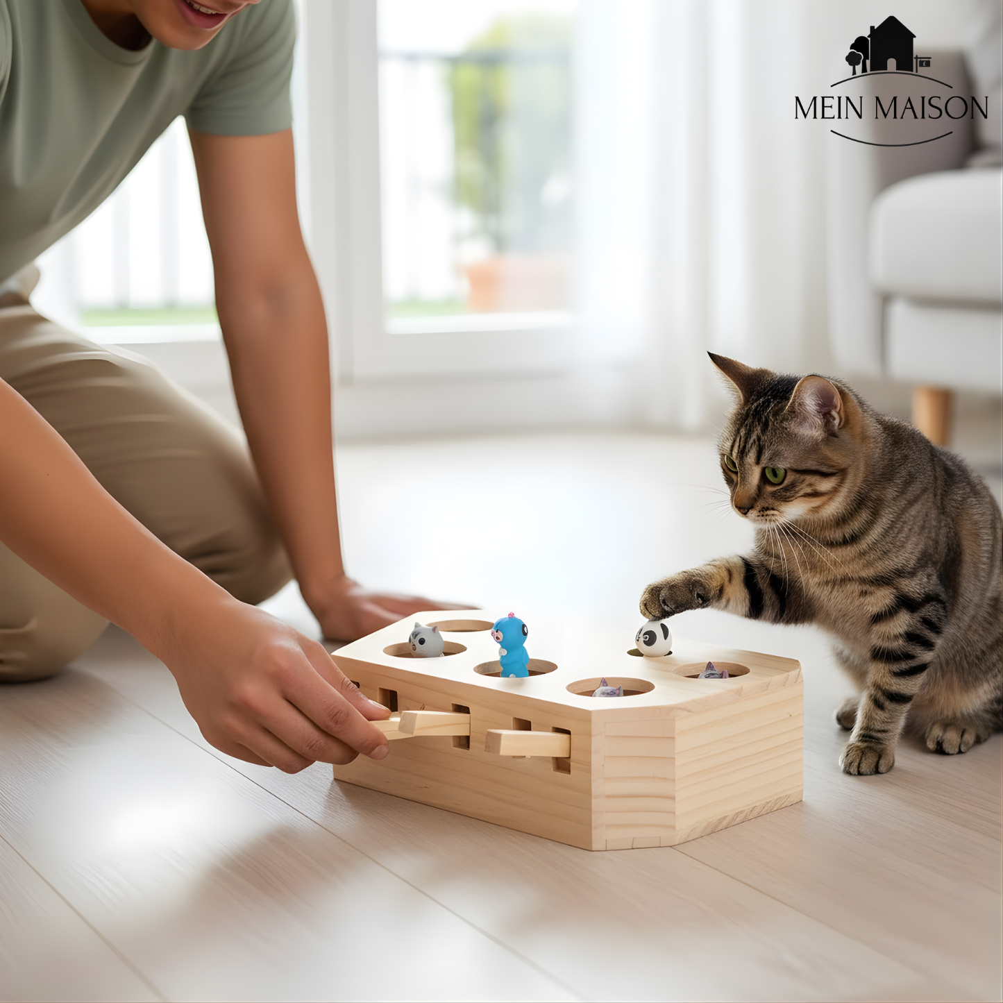 Fun Wooden Cat Play Center