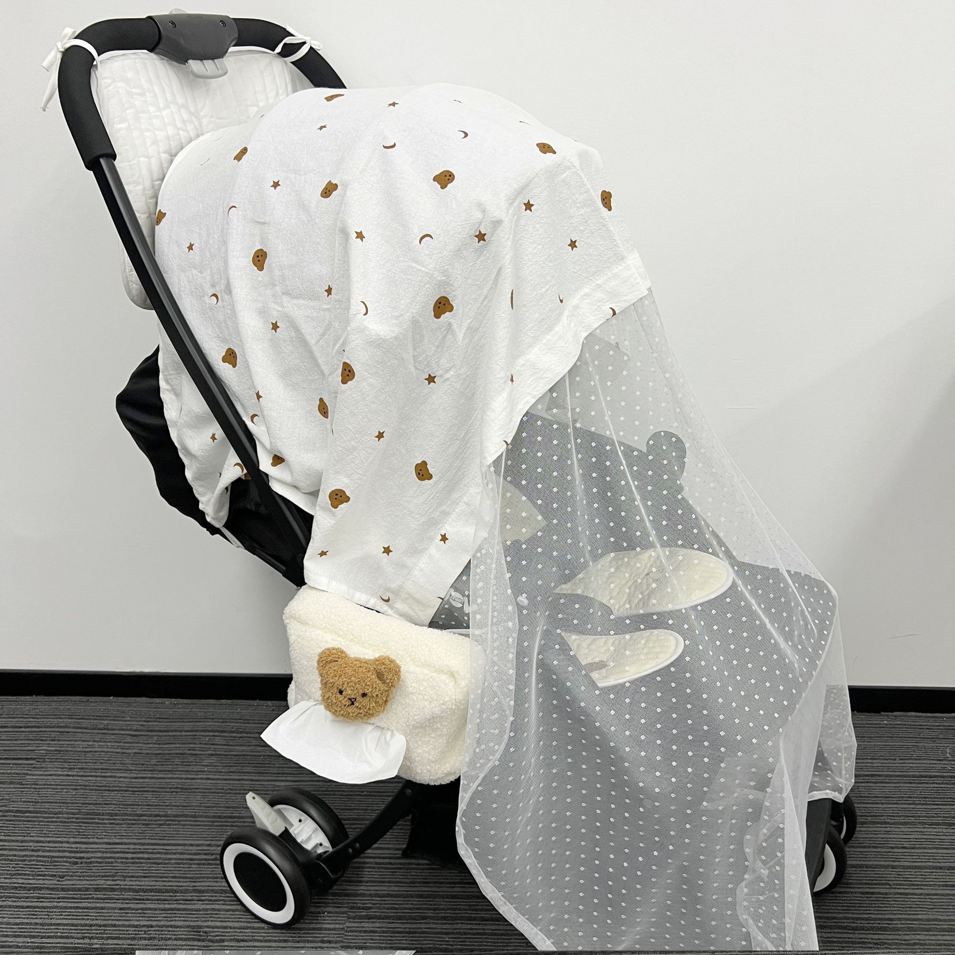 Lightweight Baby Stroller Sun Shade with Mesh Screen - Luxicro