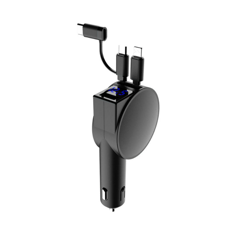 Compact 3-in-1 Quick Car Phone Charger