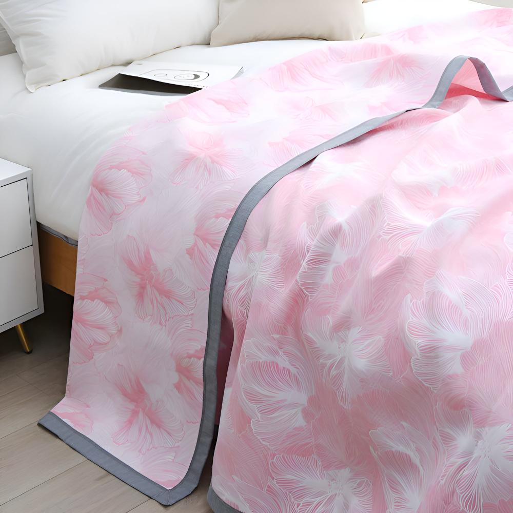Vibrant Floral Cotton Blanket - Luxicro