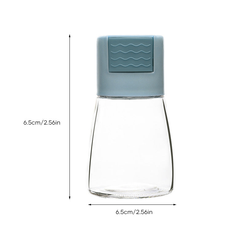 Small Clear Glass Spice Container for Kitchen