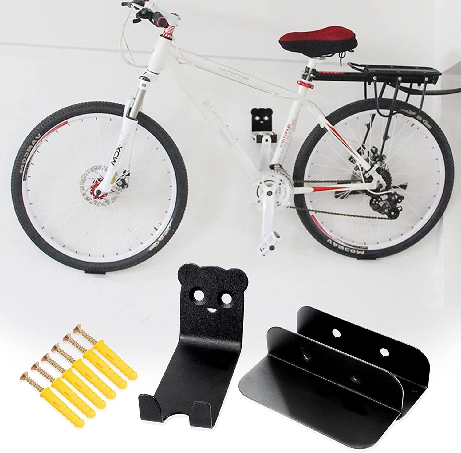 Sturdy Bike Wall Mount Heavy Duty Metal Holder - Luxicro