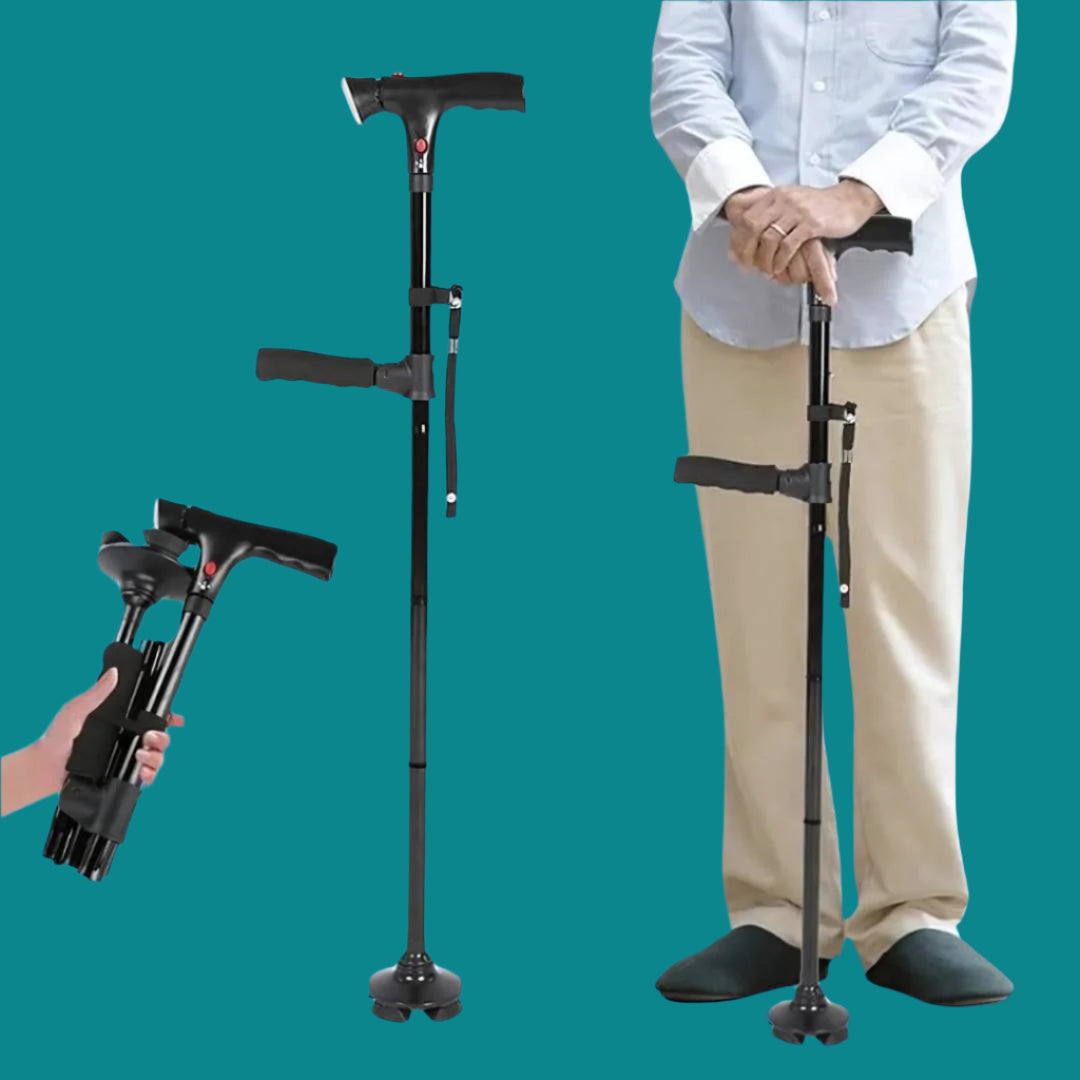 Lightweight Folding Cane for Elderly Travelers - Luxicro