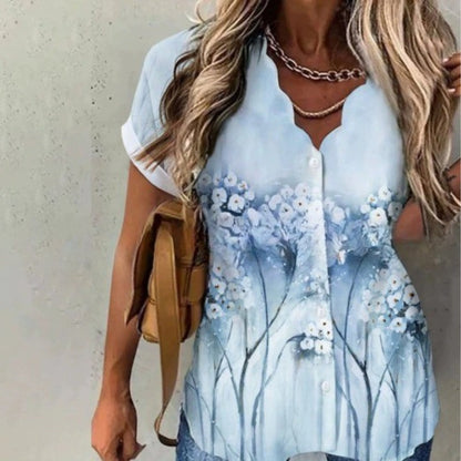 Pretty Floral Women's Blouse - Luxicro