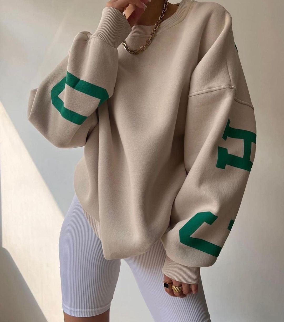 Relaxed Fit Women's Sweatshirt - Soft Cotton Blend