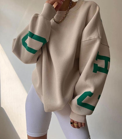 Relaxed Fit Women's Sweatshirt - Soft Cotton Blend
