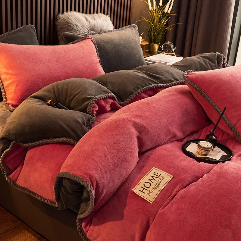 Plush Microfiber Winter Duvet Cover Set