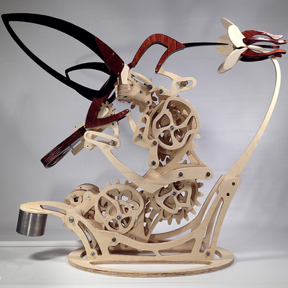Handcrafted Wooden Whirling Bird Decor - Luxicro