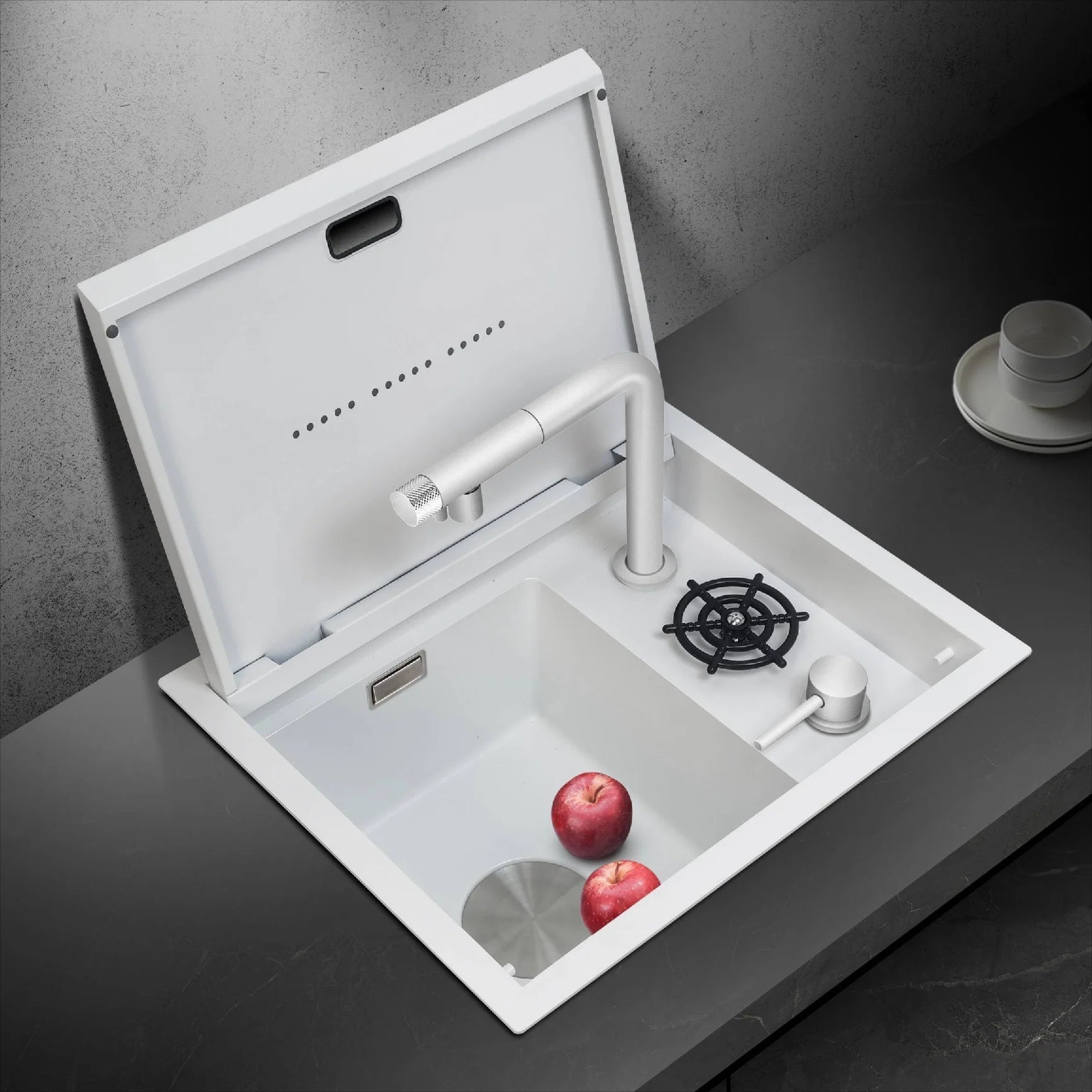 Small Bathroom Sink Cleaning Cup Holder - Luxicro