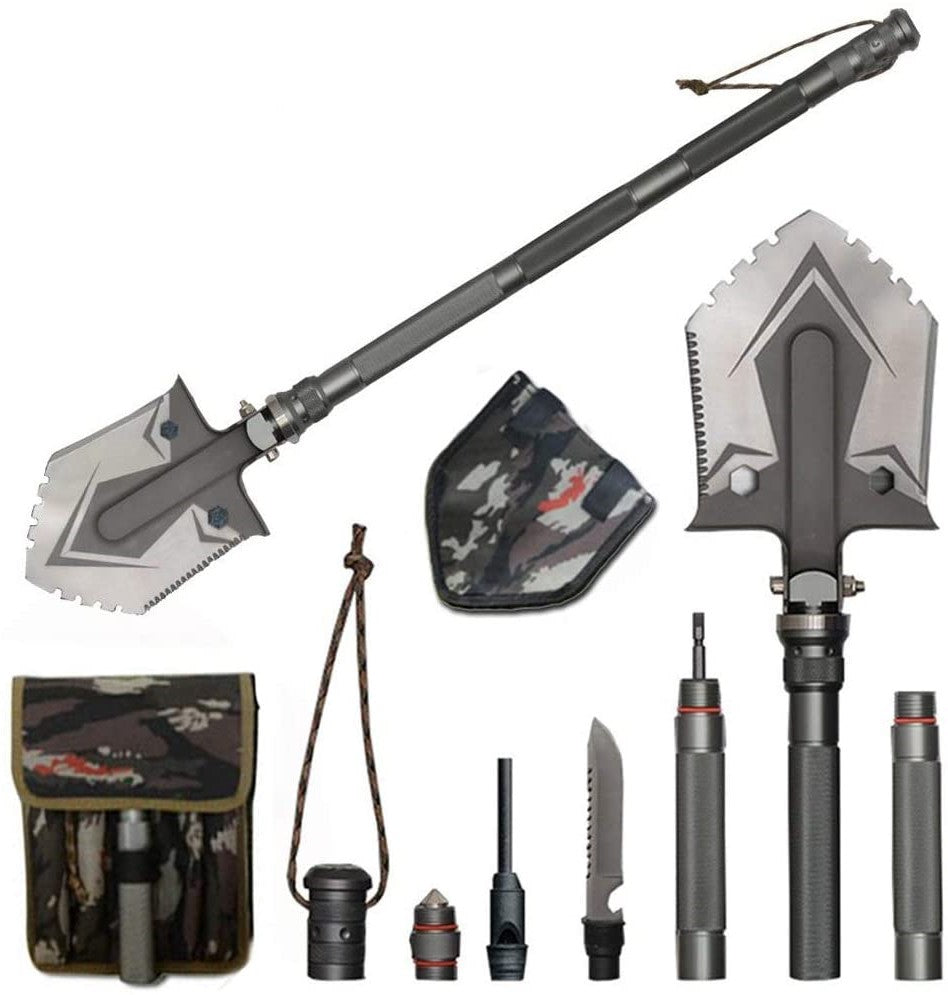 Tough Heavy Duty Camping Survival Shovel - Luxicro