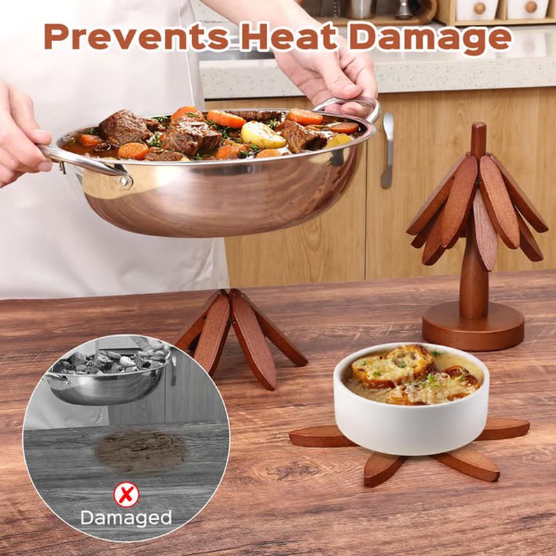 Durable Wooden Table Placemats and Coasters