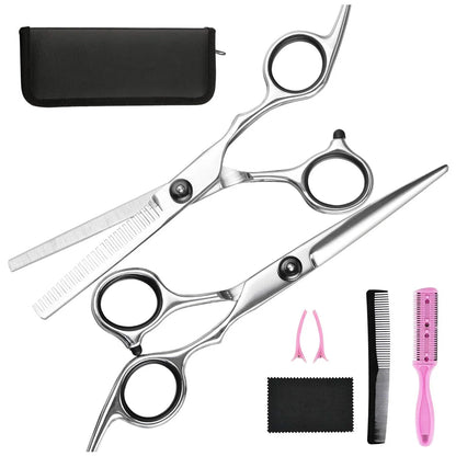 Premium Hair Cutting Kit with Sharp Thinning Scissors - Luxicro