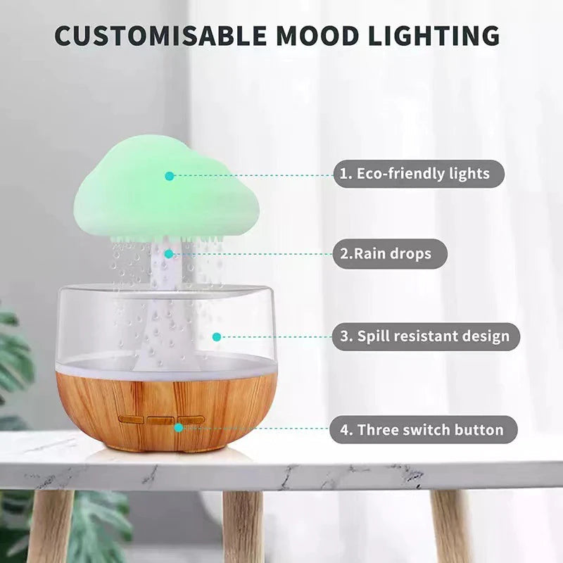 Cool Mist Mushroom Night Light Humidifier Lamp