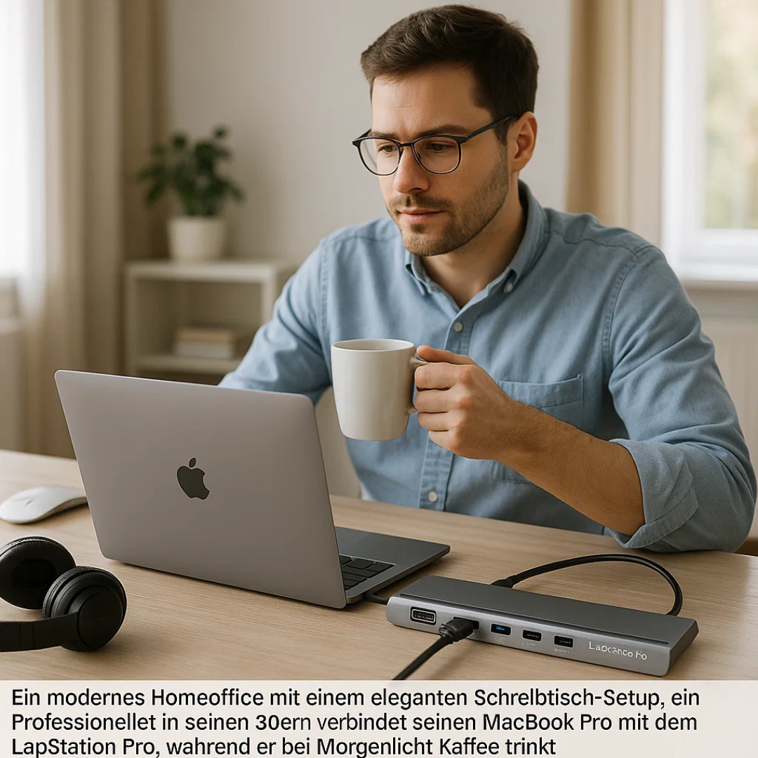 Premium USB-C Laptop Dock with HDMI and Ethernet Ports