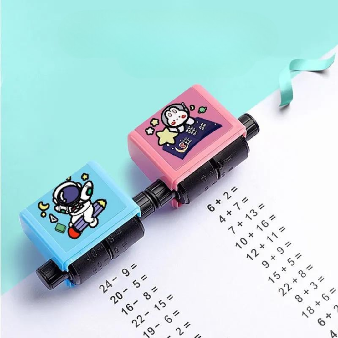 Fun Math Stamp Roller for Kids Learning