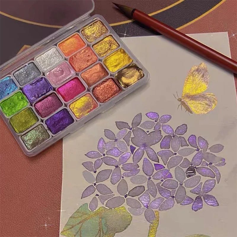Bright 20 Piece Watercolor Painting Set