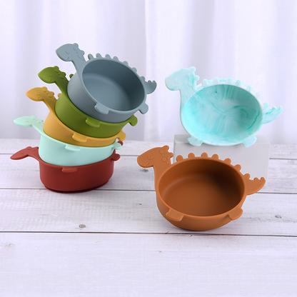 Cute Kids Dino Bowl with Grip Bottom