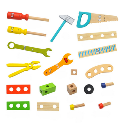 Wooden Kids Toolbox Set