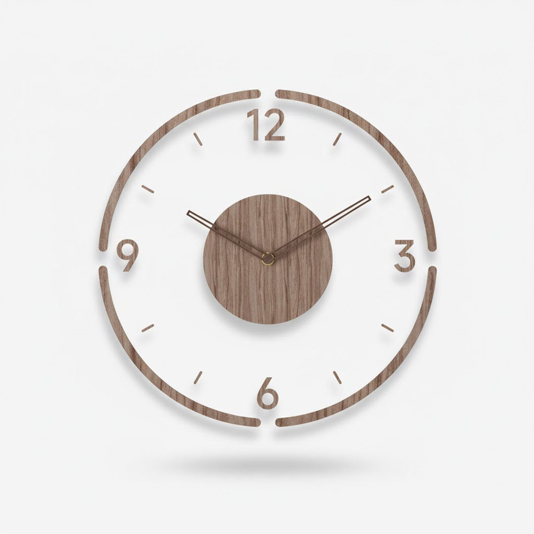 Simple Wood Silent Wall Clock - Luxicro