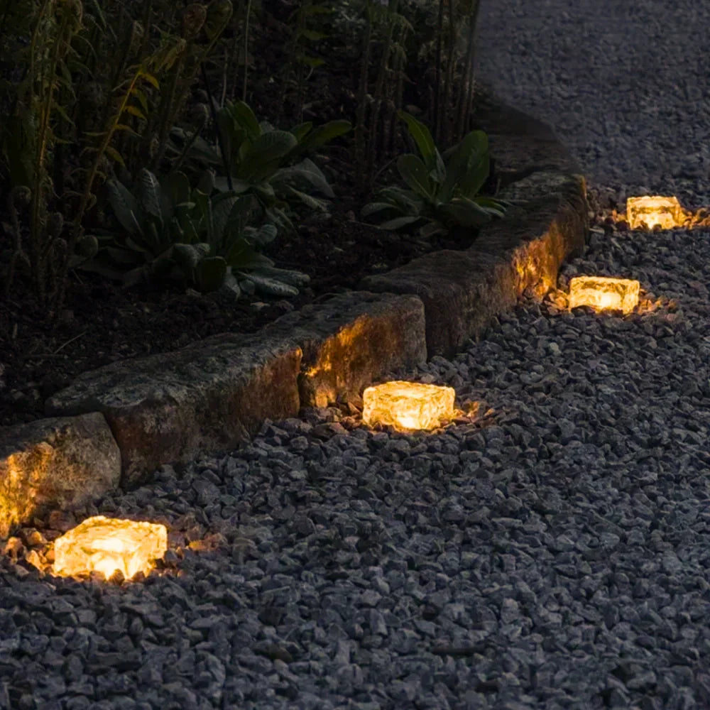 Green Solar Powered Patio Stone