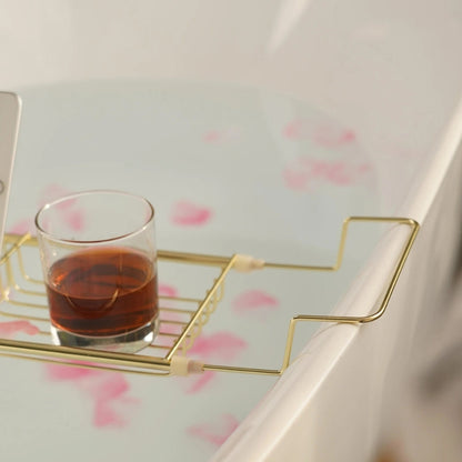 Spacious Bathroom Bathtub Caddy with Extendable Shelf