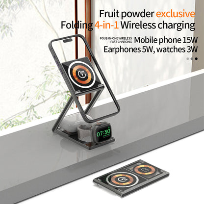 Compact 3 in 1 Wireless Fast Charging Pad