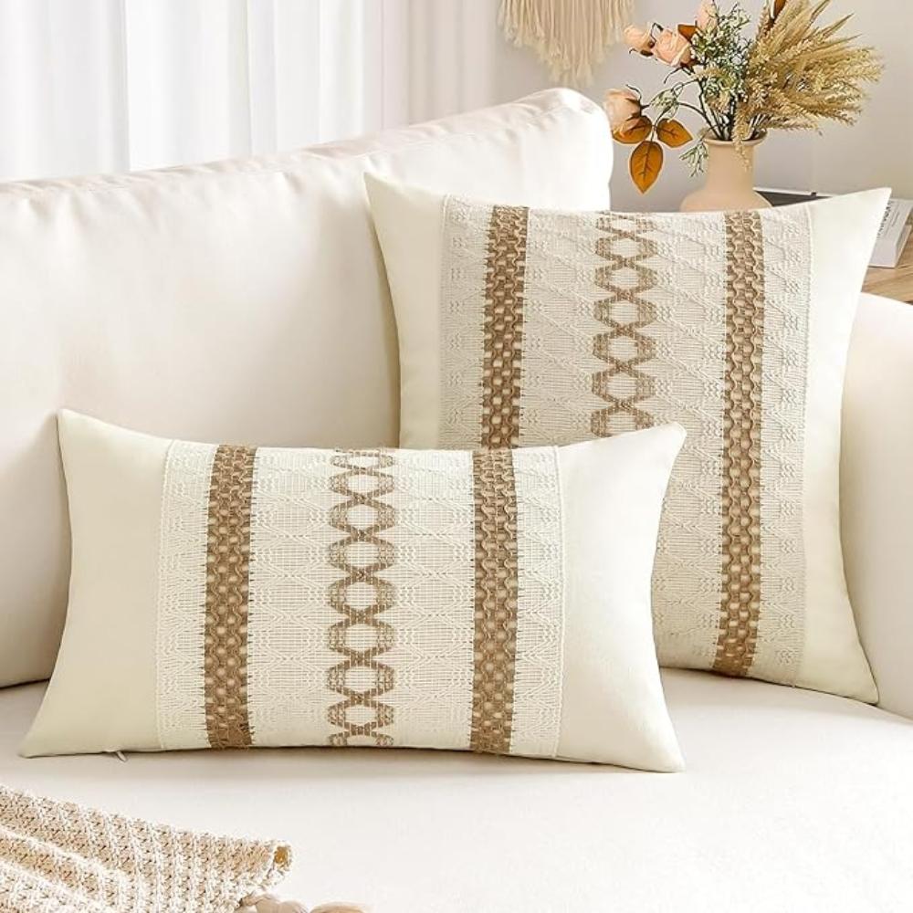 Natural Floral Pillow Cover