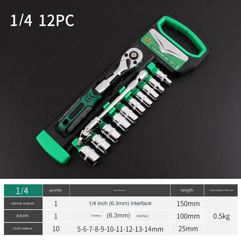 Versatile 6-Piece Ratchet Wrench Tool Set - Luxicro