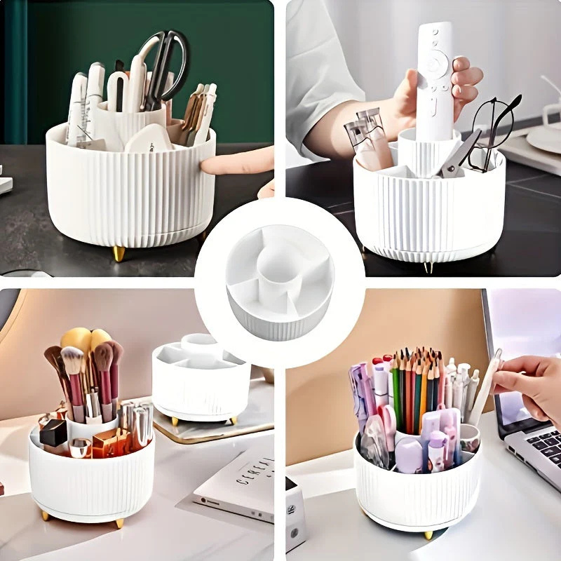 Spinning Makeup Storage Carousel for Vanity Table