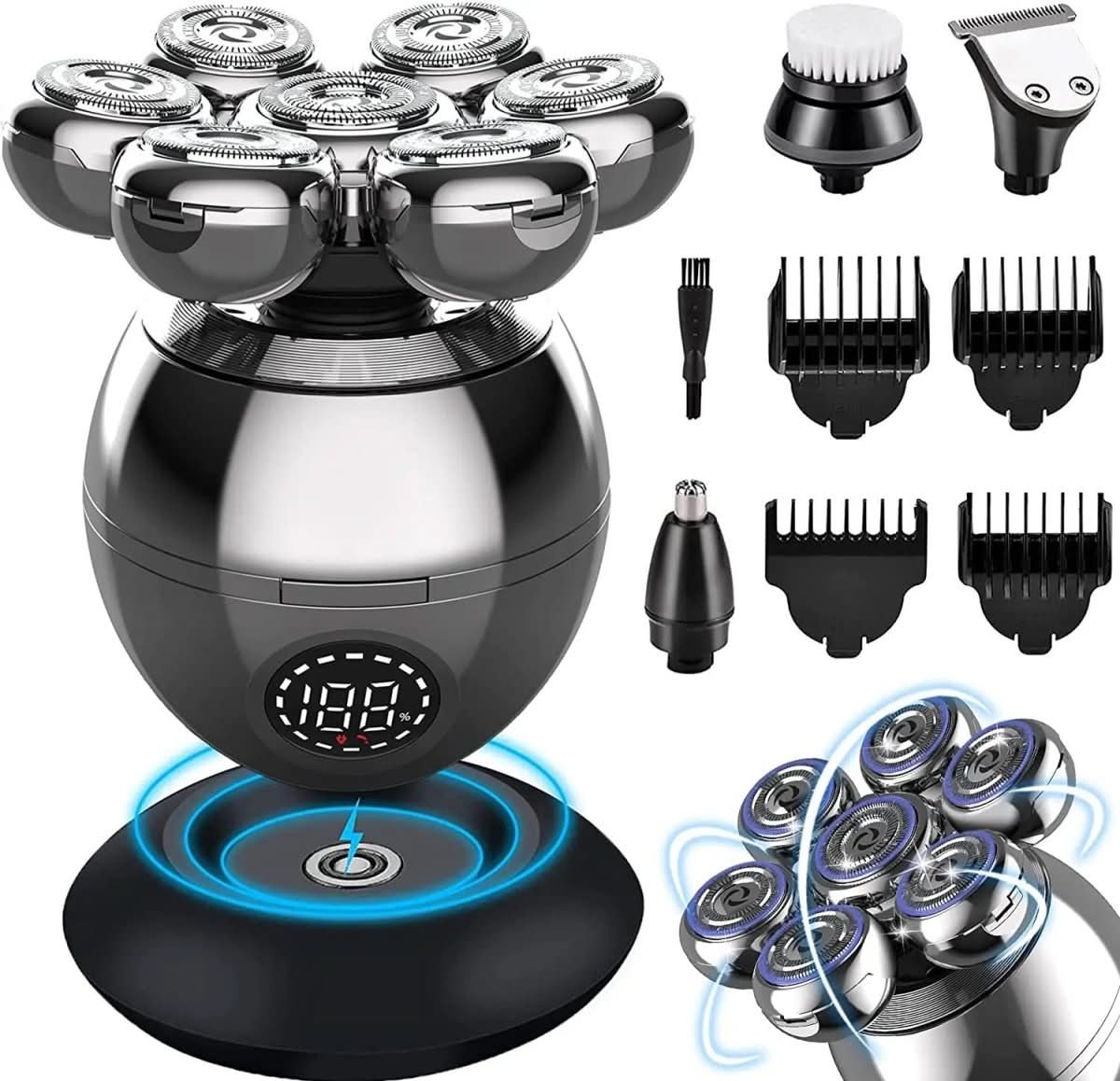 Cordless Rechargeable Wet Dry Shaver with USB Charger